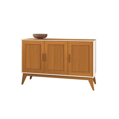 Buffet Aparador Organizador Sierra 3 Portas 130cm:cedro