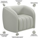 Ver imagem 7 de Kit Sofá 4 Lugares para Sala 292cm com 01 Poltrona Lazio M03 Veludo Creme - Lyam Decor