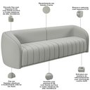 Ver imagem 6 de Kit Sofá 4 Lugares para Sala 292cm com 01 Poltrona Lazio M03 Veludo Creme - Lyam Decor