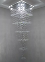 Ver imagem 2 de Lustre Cristal Pé Direito Duplo Luxuoso Alta Iluminação