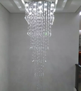 Ver imagem 1 de Lustre Cristal Pé Direito Duplo Luxuoso Alta Iluminação