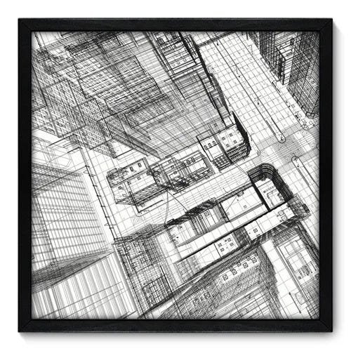 Quadro Decorativo - Cidade - 50cm x 50cm - 016qnucp - 1