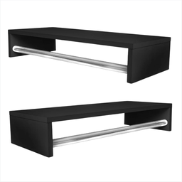 Kit 2 Cabideiros Multiuso Preto de Parede Porta Roupas Quarto Closet Lavanderia - 5