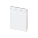 Ver imagem 2 de Kit 20 Rodapés de Poliestireno Arquitech 51010 Frisado 10cm 2,40m Branco