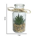 Ver imagem 2 de Vaso Decorativo Vidro Suculenta Verde 12 cm - D'Rossi