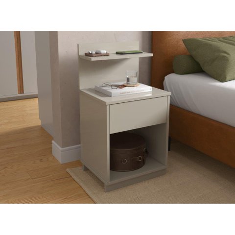 Mesa de Cabeceira Ma Cor Off White