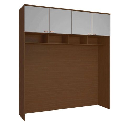 Guarda Roupa Modulado Ponte 4 Portas 245x163cm Setiba Plus Rimo Jequitiba/fendi