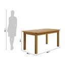 Ver imagem 2 de Mesa de Jantar Safira 160x88 com 6 Cadeiras Diamante Estofado Marrom:nogueira