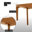 Ver imagem 6 de Mesa de Jantar Liz 180 cm Tampo MDF Laminado Canto Copo com 6 Cadeiras Aline