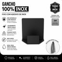 Ver imagem 2 de Gancho de Parede Preto Cabide Adesivo 3m Autocolante F.Df