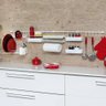 Kit De Cozinha Suspensa Suporte Para Utensílios Kit6 Branco - 2