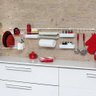 Kit De Cozinha Suspensa Suporte Para Utensílios Kit6 Branco - 1