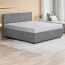 Ver imagem 1 de Base Cama Box Casal King Size Veludo Cinza Skybox