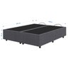 Base Cama Box Casal King Size Veludo Cinza Skybox - 4