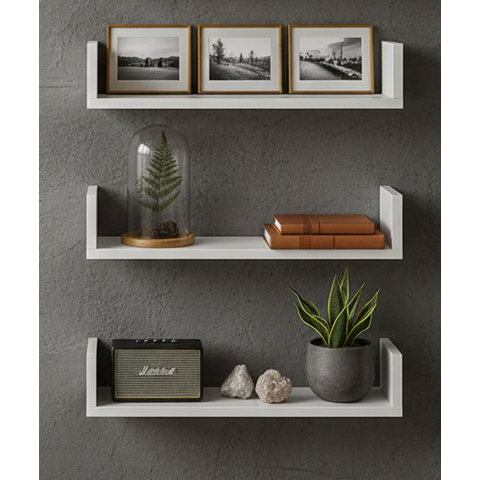 Prateleiras para Livros Branco Testoni Mobili 3 Peças 60x15x11,5