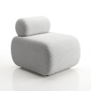 Ver imagem 6 de Poltrona Decorativa para Sala KIT2 Orgânica 60 cm Base Fixa Nara Bouclê D03 - D'Rossi