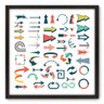 Quadro Decorativo - Setas - 70cm x 70cm - 088qnddp - 1