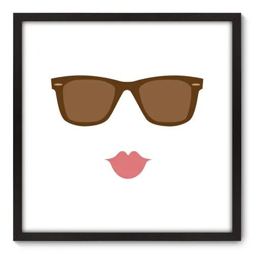 Quadro Decorativo - Batom - 70cm x 70cm - 105qnddp - 1