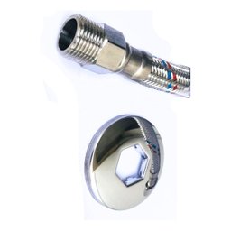 Engate Flexível Inox Água Quente Macho Femea 60cm - 4