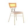 Cadeira Kler Metal com Assento Estofado e Encosto Palhinha - 1