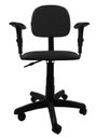 Ver imagem 2 de Cadeira Secretaria Giratoria Polo com Braco Regulavel - Couro SinteticoCorano - Preto