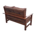 Ver imagem 4 de Sofá Banco Namoradeira Colinial Cancún 2 Lugares de Madeira Banco Super Resistente Estofado Marrom