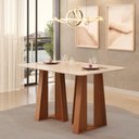 Ver imagem 4 de Mesa Karen 136 Freijó Off White com Kit 4 Cadeiras Sara Freijó Veludo Creme-DJ Móveis
