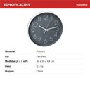 Ver imagem 6 de Relógio Decorativo de Plástico Petróleo 30x30x4cm Parede Mesa Decoração Sala
