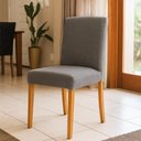 Ver imagem 2 de Kit 6 Cadeiras de Jantar Estofadas Madeira Maciça Multimóveis Cr15023 Madeirado/cinza