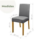 Ver imagem 3 de Kit 6 Cadeiras de Jantar Estofadas Madeira Maciça Multimóveis Cr15023 Madeirado/cinza