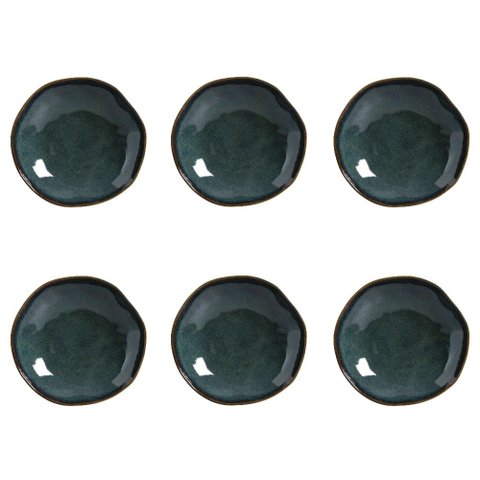 Conjunto de Pratos Fundos 06 Peças Orgânico Oceano Porto Brasil Conj Pratos Fundos Orgânico Oceano 0