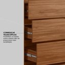 Ver imagem 6 de Guarda Roupa Casal 6 Portas com Ripado e com Espelho 6 Gavetas Equador - Nogueira Touch