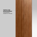 Ver mais imagens de Guarda Roupa Casal 6 Portas com Ripado e com Espelho 6 Gavetas Equador - Nogueira Touch