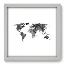 Quadro Decorativo - Mapa Mundi - 33cm x 33cm - 099qndbb - 1 Quadro Decorativo - Mapa Mundi - 33cm x 33cm - 099qndbb - 1