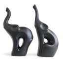 Ver imagem 2 de Escultura Casal de Elefantes Liso Decorativo