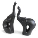 Ver imagem 1 de Escultura Casal de Elefantes Liso Decorativo