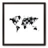 Quadro Decorativo - Mapa Mundi - 70cm x 70cm - 098qnddp - 1