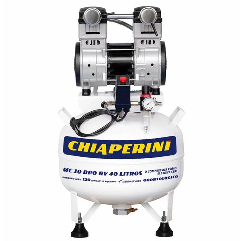 Motocompressor Odontológico sem Óleo 40l Mc10 220v 022492 Chiaperini