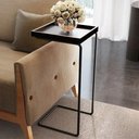 Ver imagem 2 de Mesa Lateral Lf 011 Tampo Quadrado Preto/preto