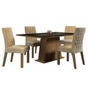Ver imagem 2 de Conjunto Sala de Jantar Madesa Ingrid Mesa Tampo de Madeira com 4 Cadeiras Rustic/preto/imperial Cor