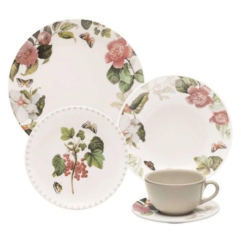 1 Aparelho de Jantar-cha 30pcs -m. Order - Garden -aw30-5960