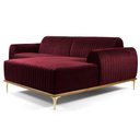 Ver imagem 1 de Sofá 350cm 6 Lugares Chaise Direito Pés Gold B-278 Marsala
