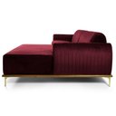 Ver imagem 2 de Sofá 350cm 6 Lugares Chaise Direito Pés Gold B-278 Marsala