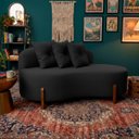 Ver imagem 7 de Sofá Orgânico Namoradeira 2 Lugares Feijão Thor 180cm Bouclê:preto