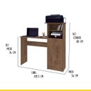 Ver imagem 2 de Mesa para Computador California com Estante 109 X 110 Cm 1 Porta Mdp Mocaccino - Clicklar