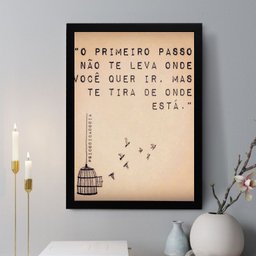 Quadro Decorativo o Primeiro Passo 45x34cm:moldura Branca - 1