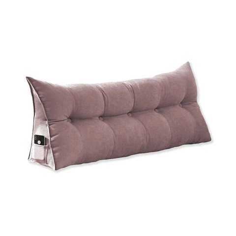 Almofada Cabeceira Para Leitura Na Cama Mel Queen 160 cm Suede Rose - LM DECOR