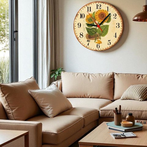 Relógio de Parede - Girassol - 25x25x2cm