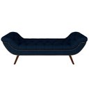 Ver imagem 3 de Puff Recamier Calçadeira 195cm Pés Palito Madeira Vêneto P02 Veludo Azul Marinho - Mpozenato