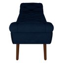 Ver imagem 4 de Puff Recamier Calçadeira 195cm Pés Palito Madeira Vêneto P02 Veludo Azul Marinho - Mpozenato